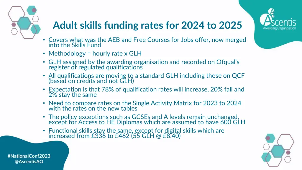 adult skills funding rates for 2024 to 2025