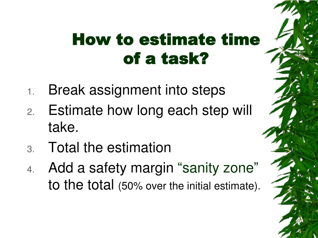 how to estimate time how to estimate time