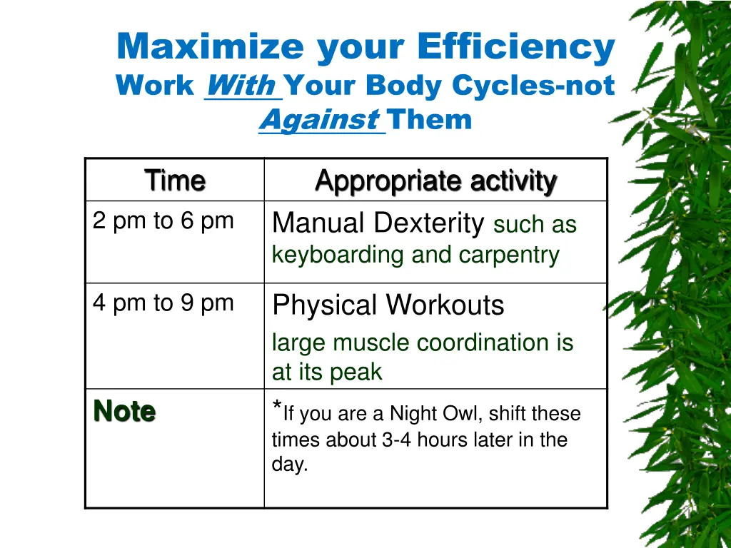 maximize your efficiency work with your body 1