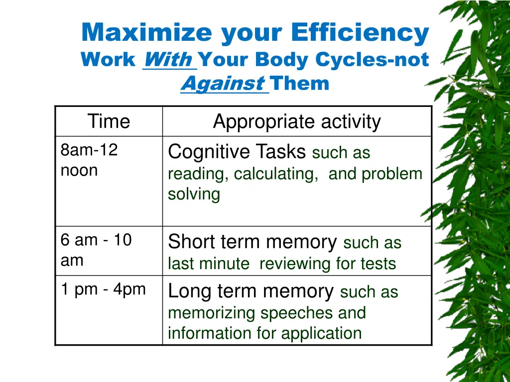 maximize your efficiency work with your body