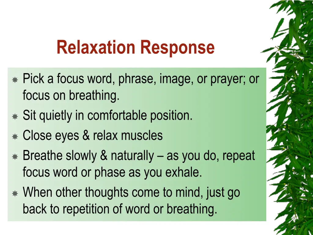 relaxation response