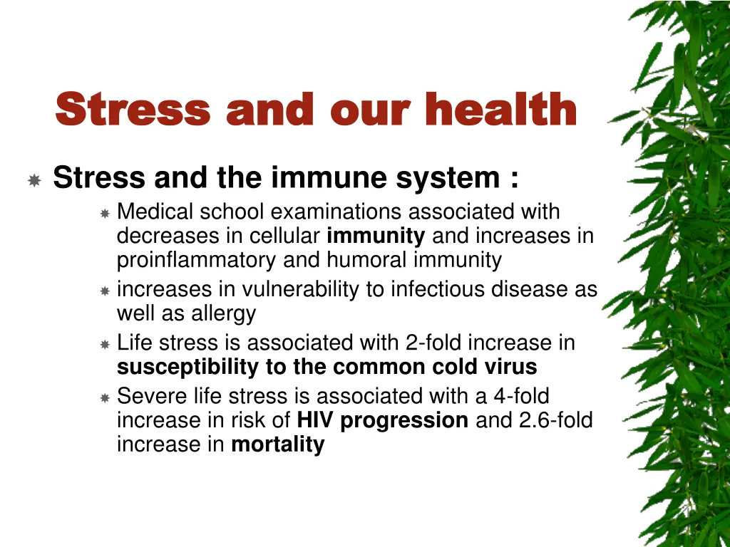 stress and our health stress and our health