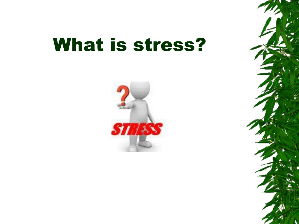 what is stress