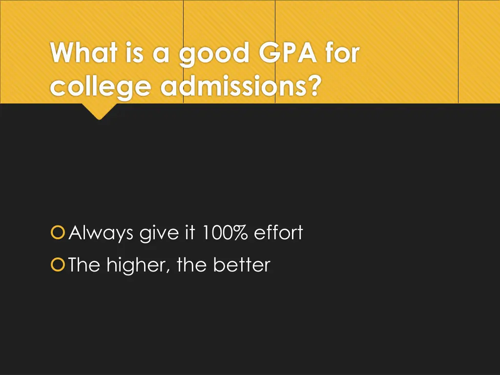 what is a good gpa for college admissions