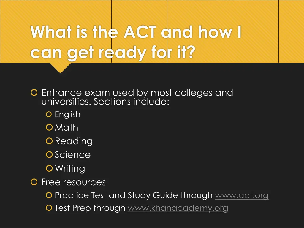 what is the act and how i can get ready for it