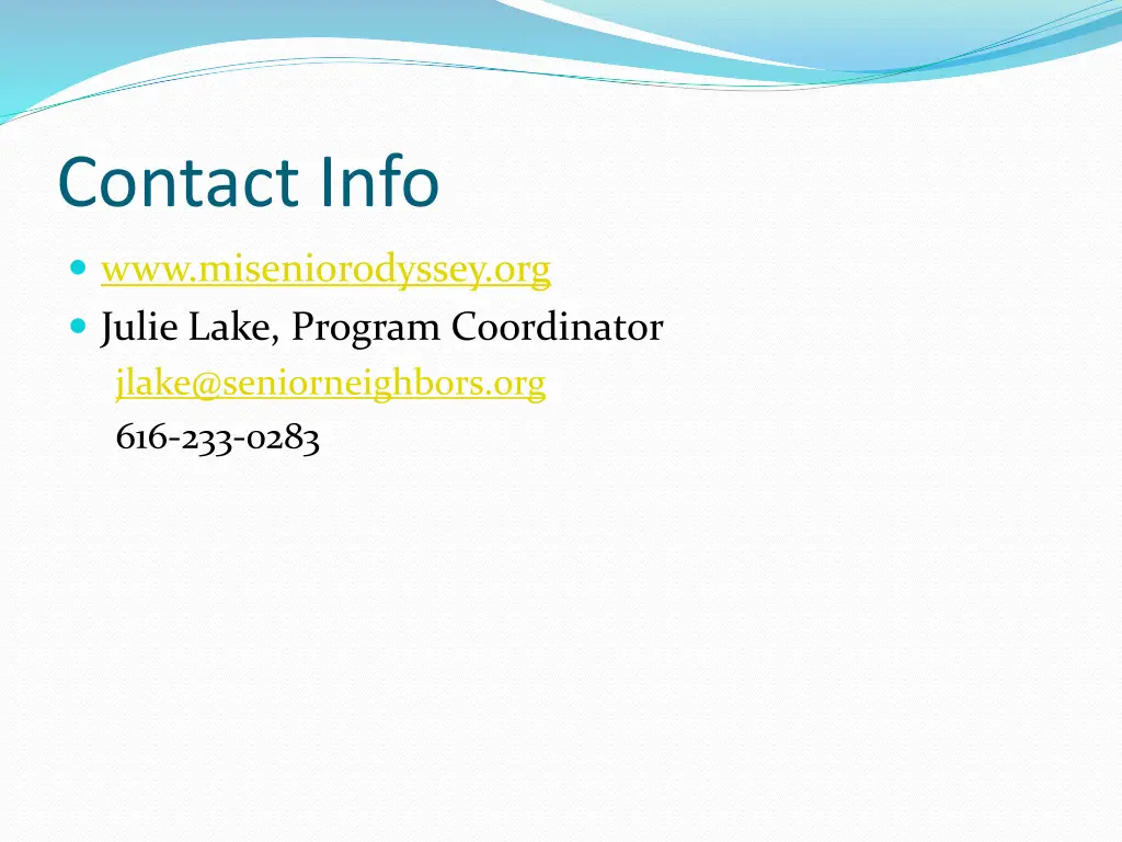 contact info