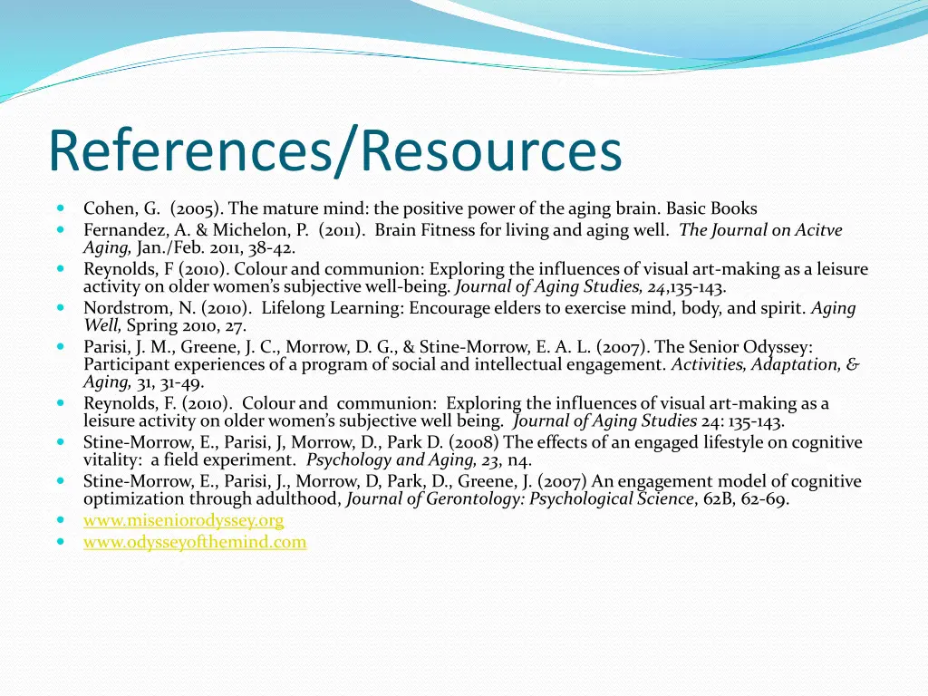 references resources