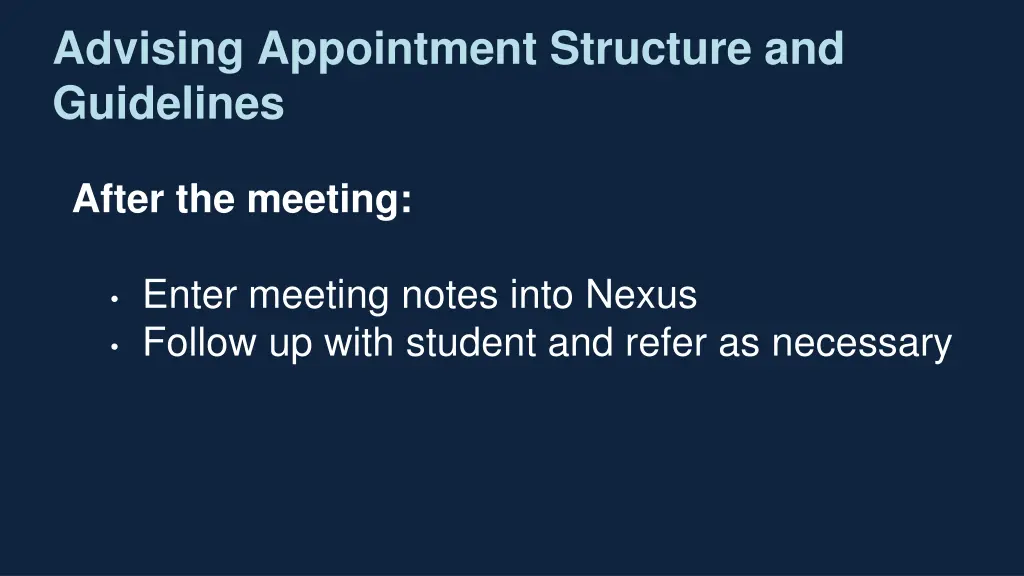 advising appointment structure and guidelines 3
