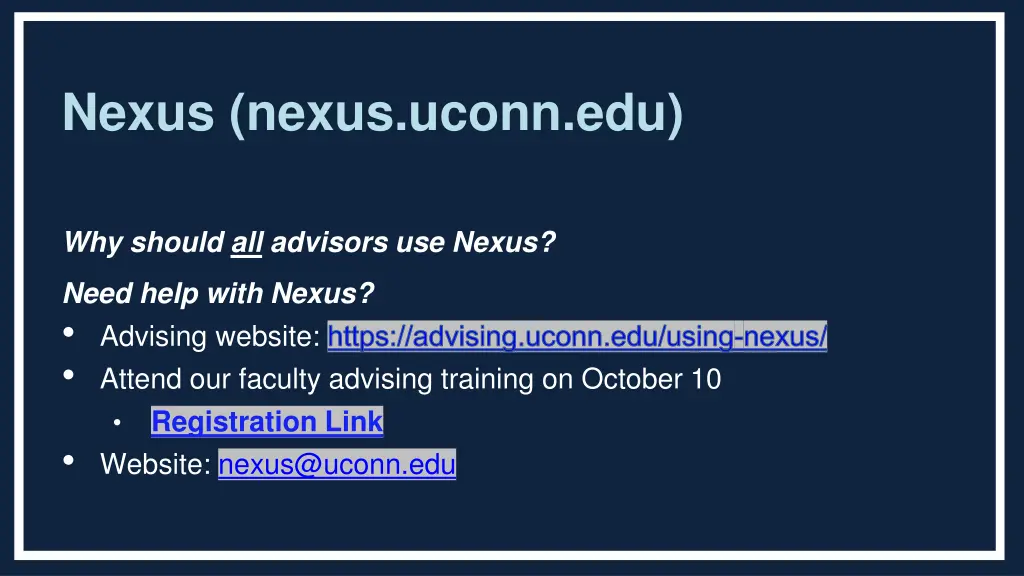 nexus nexus uconn edu