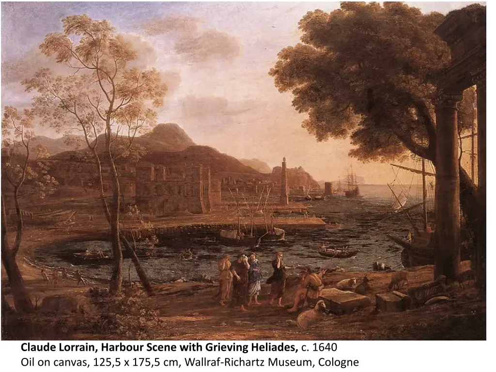 claude lorrain harbour scene with grieving