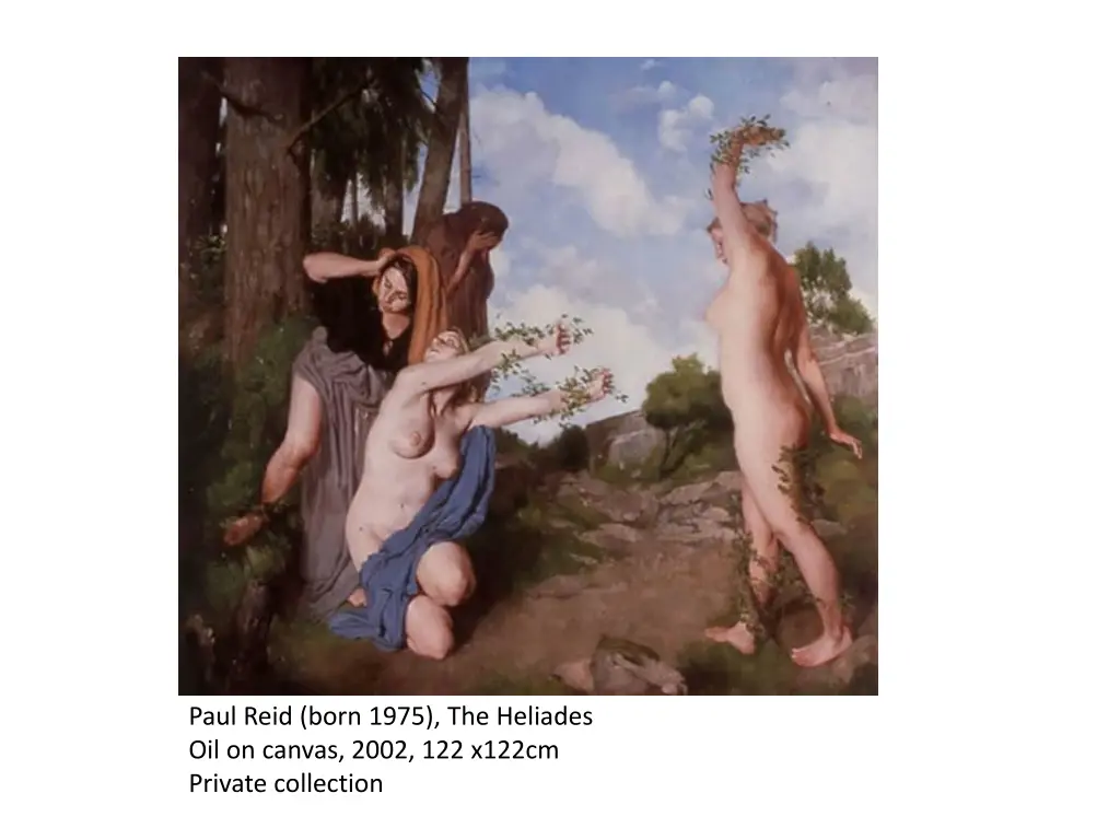 paul reid born 1975 the heliades oil on canvas