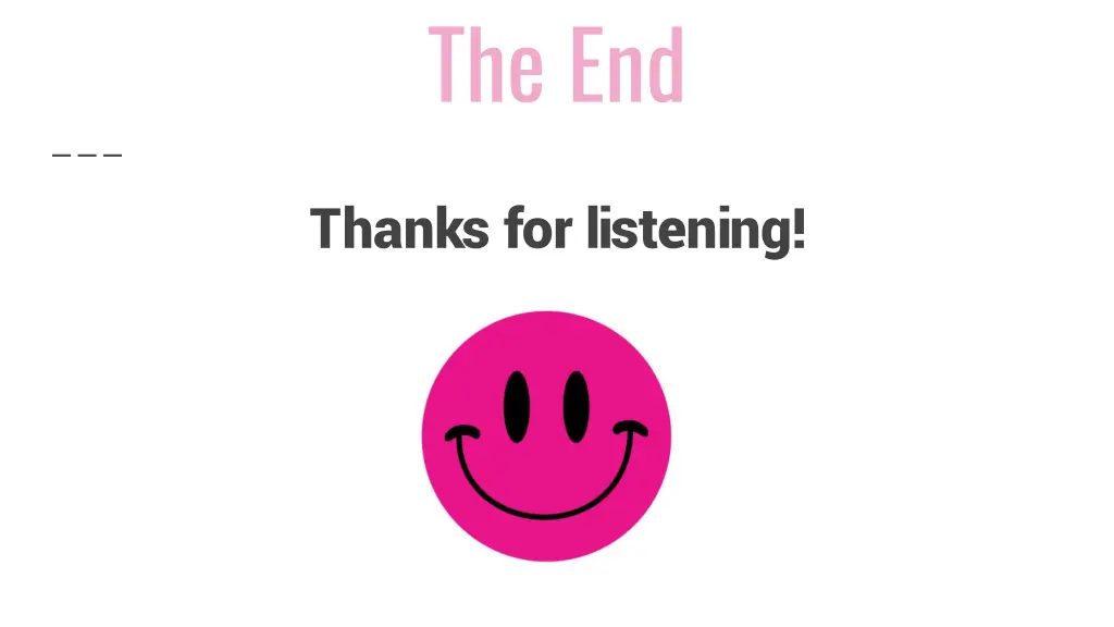 the end