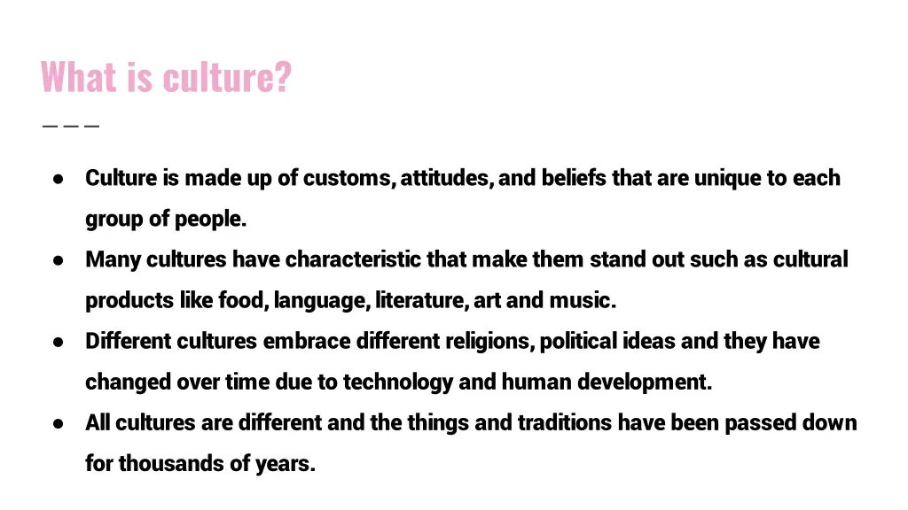 what is culture