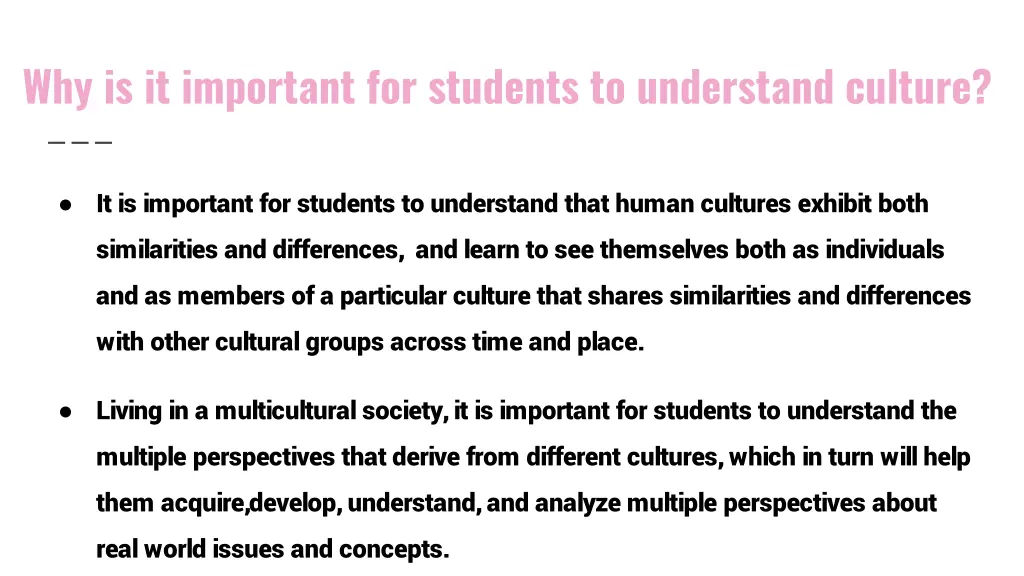 why is it important for students to understand