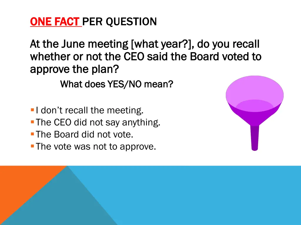 one fact one fact per question