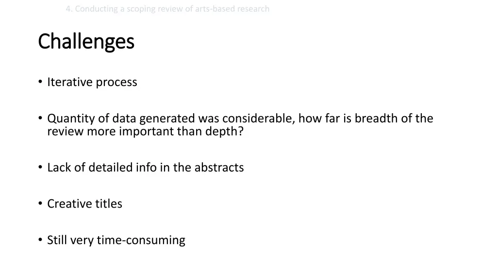 4 conducting a scoping review of arts based 21