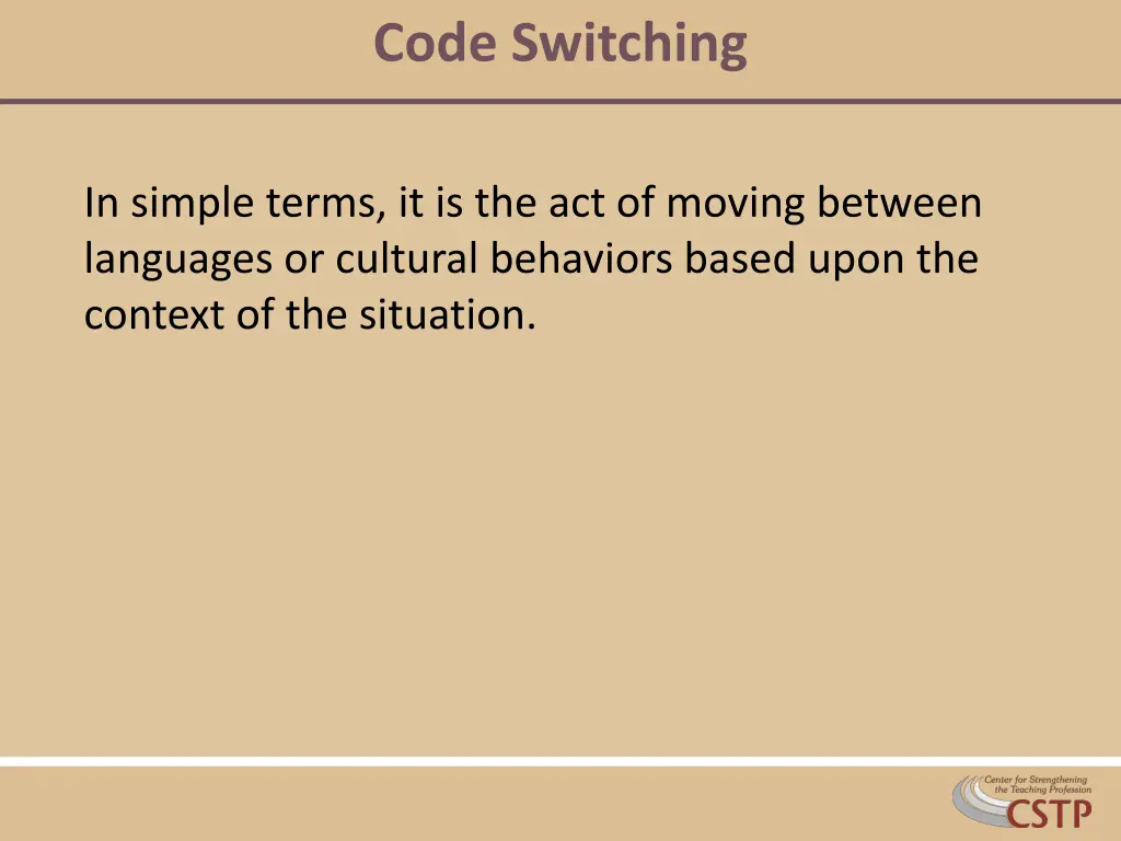 code switching