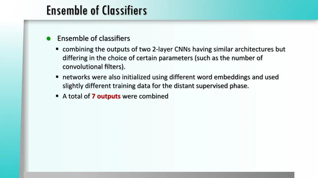 ensemble of classifiers