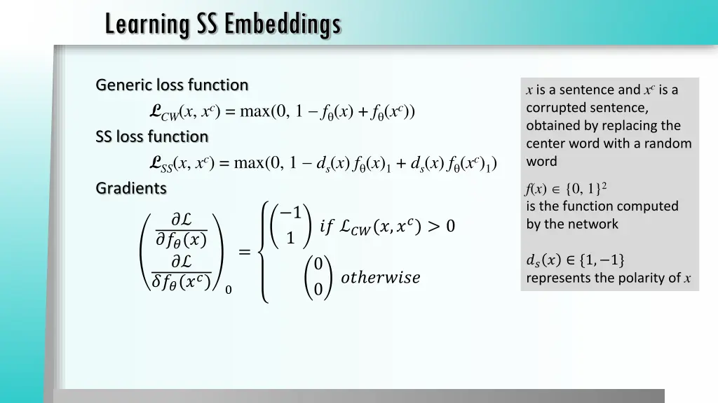 learning ss embeddings