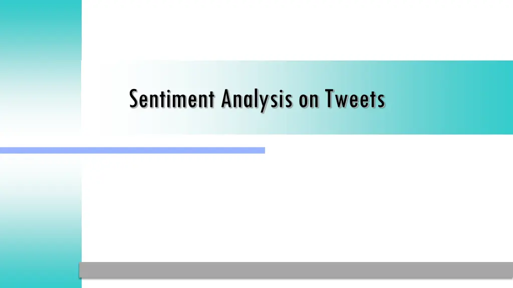 sentiment analysis on tweets