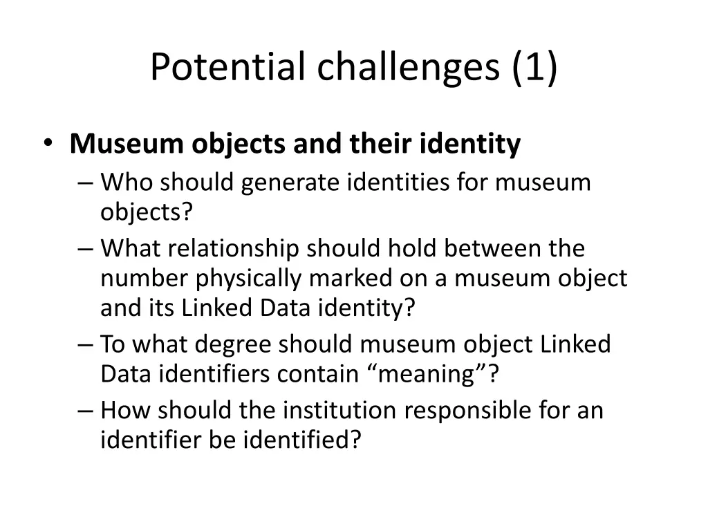 potential challenges 1