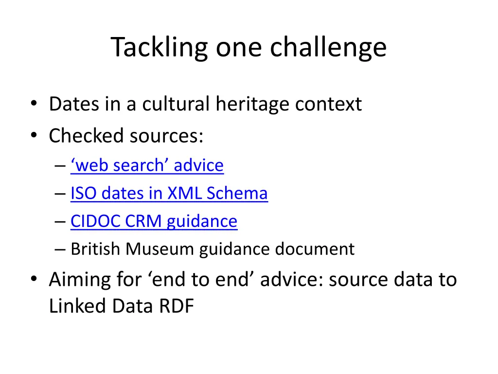 tackling one challenge