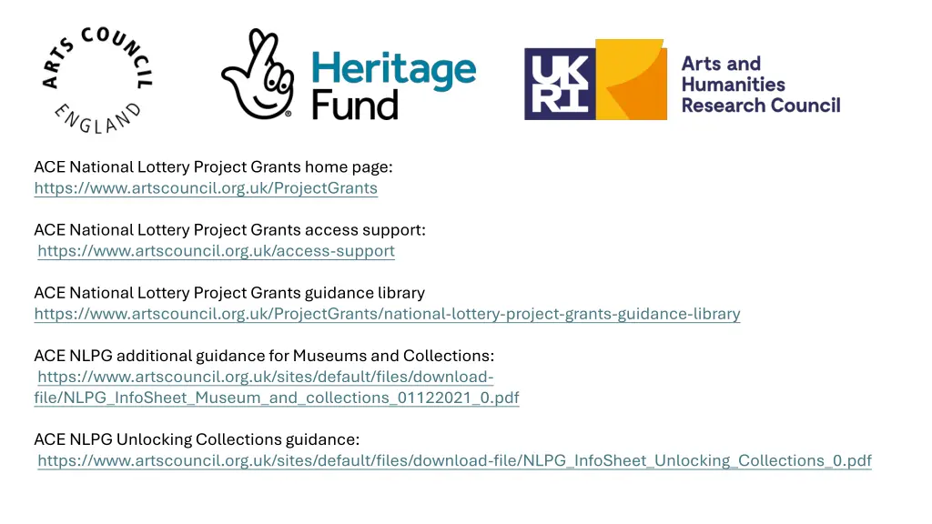 ace national lottery project grants home page