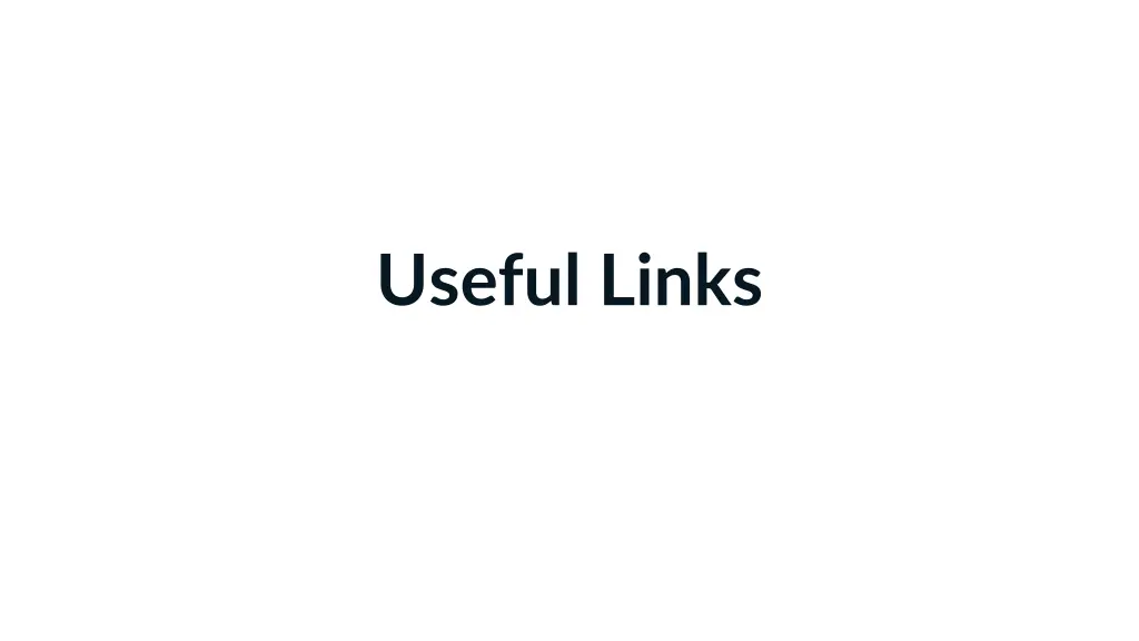 useful links