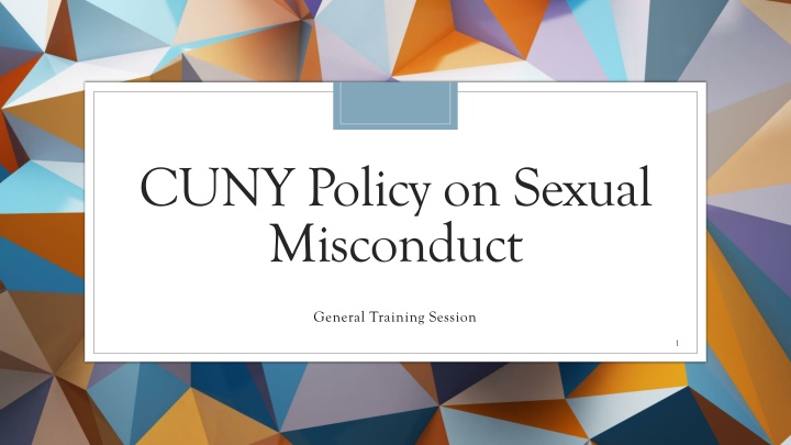 cuny policy on sexual misconduct
