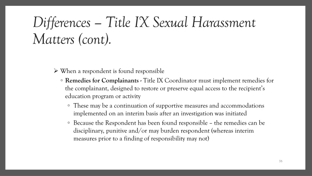 differences title ix sexual harassment matters 3