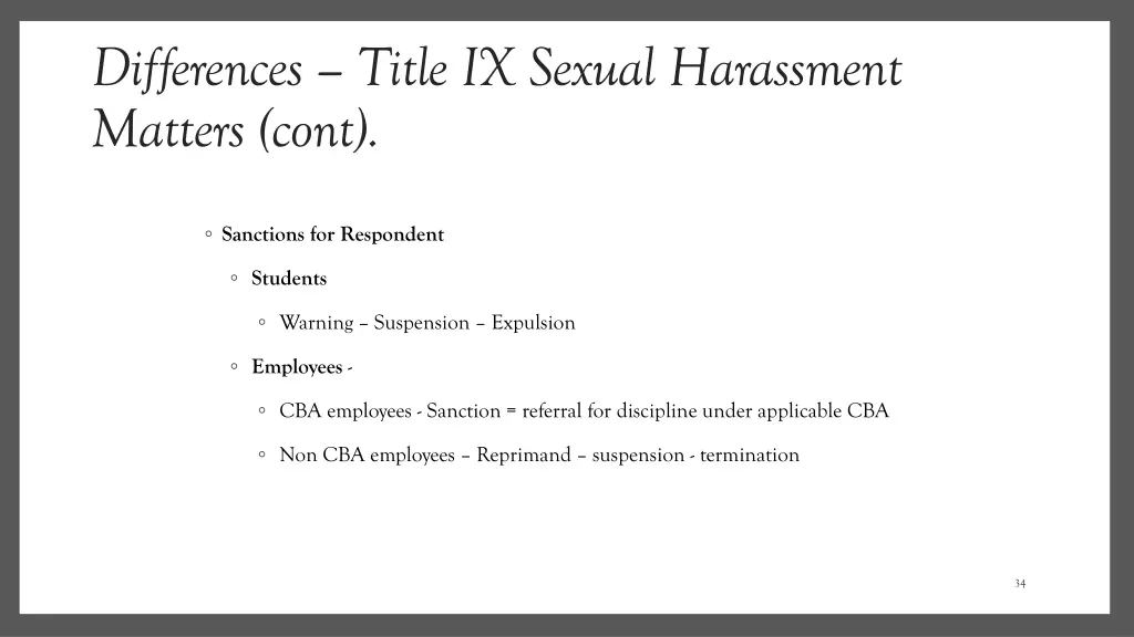 differences title ix sexual harassment matters 4
