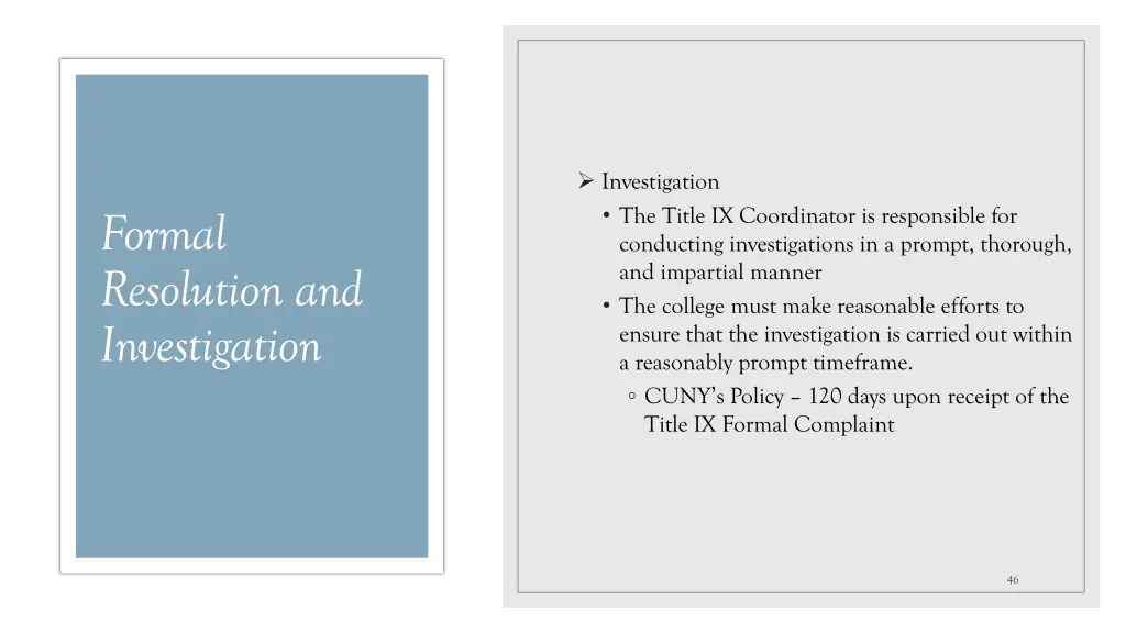 investigation the title ix coordinator