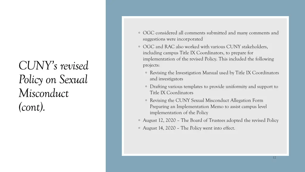 ogc considered all comments submitted and many