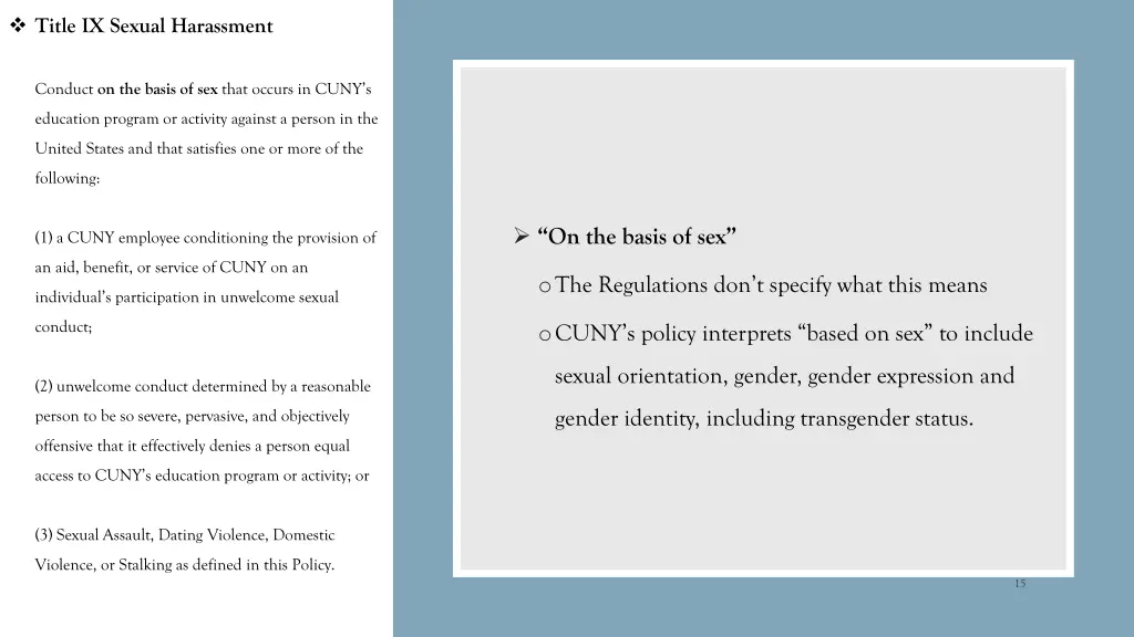 title ix sexual harassment