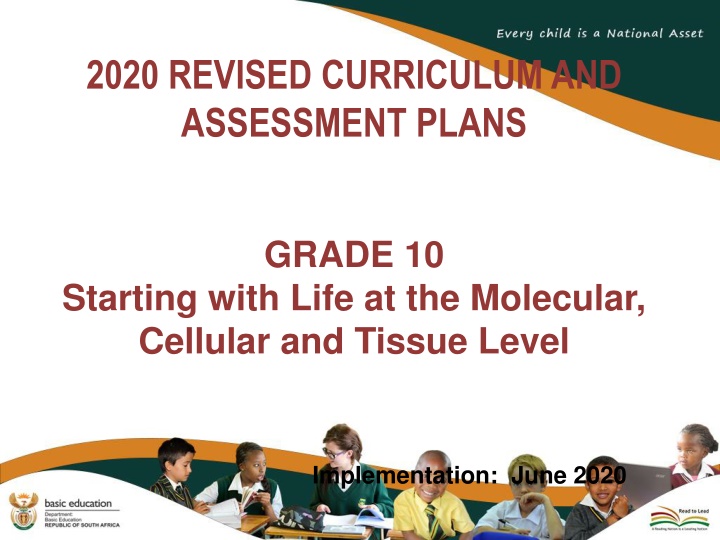 2020 revised curriculum and assessment plans