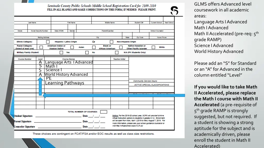 glms offers advanced level coursework