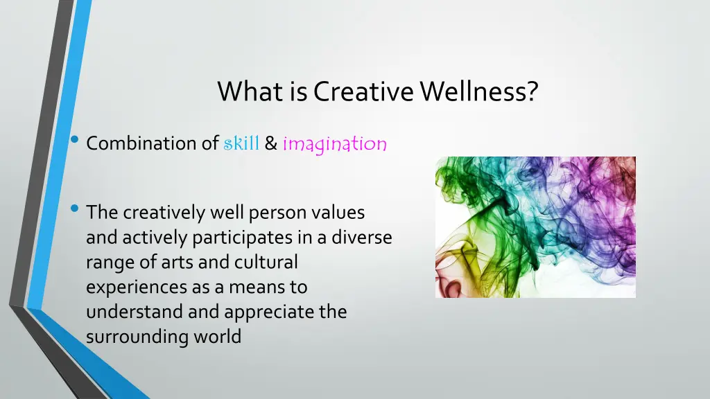 what is creative wellness combination of skill