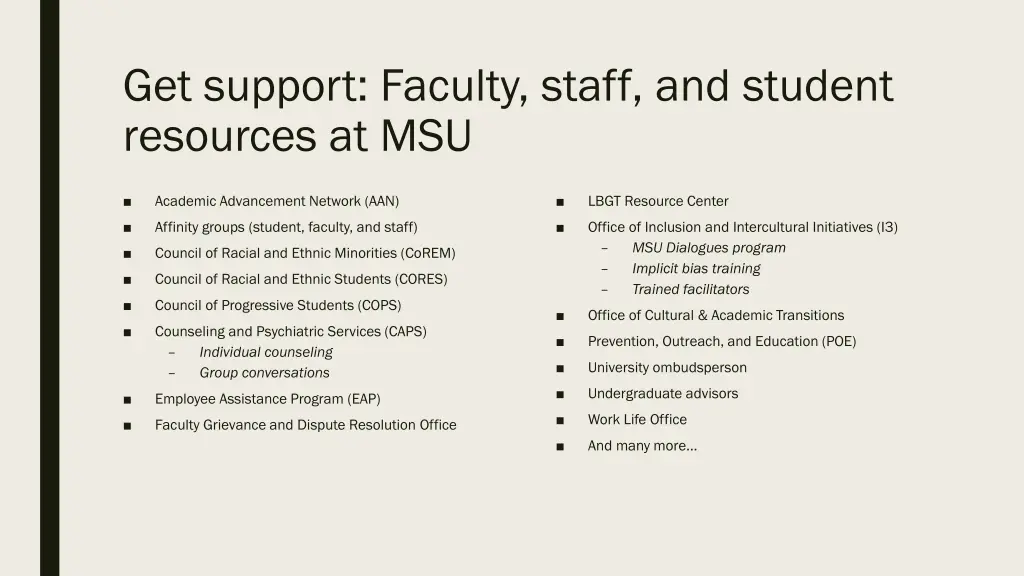 get support faculty staff and student resources