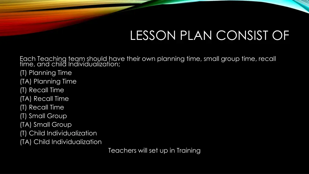 lesson plan consist of