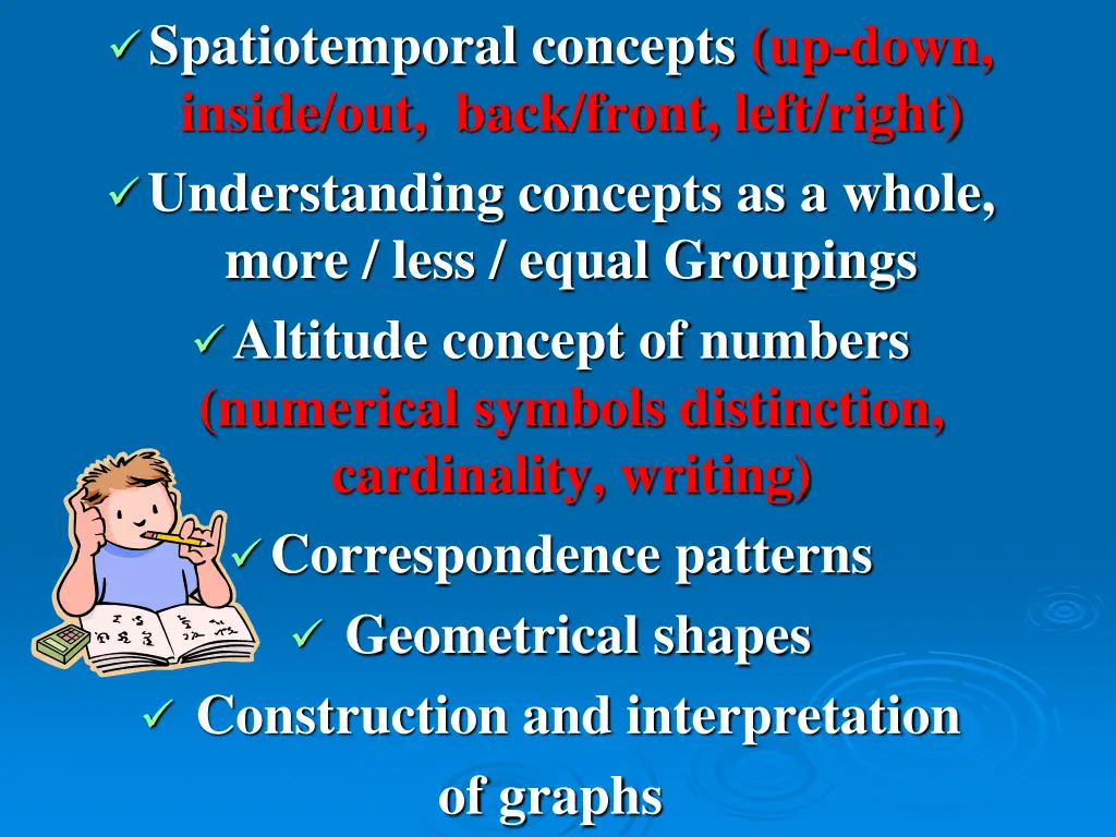 spatiotemporal concepts up down inside out back