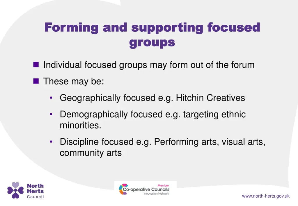 forming and supporting focused forming