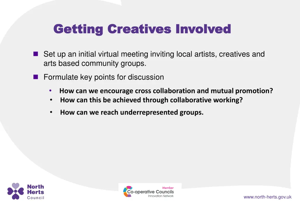 getting creatives involved getting creatives