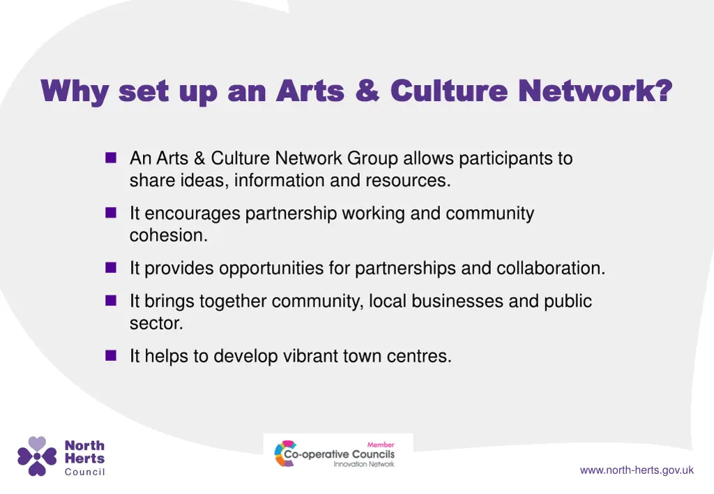 why set up an arts culture network