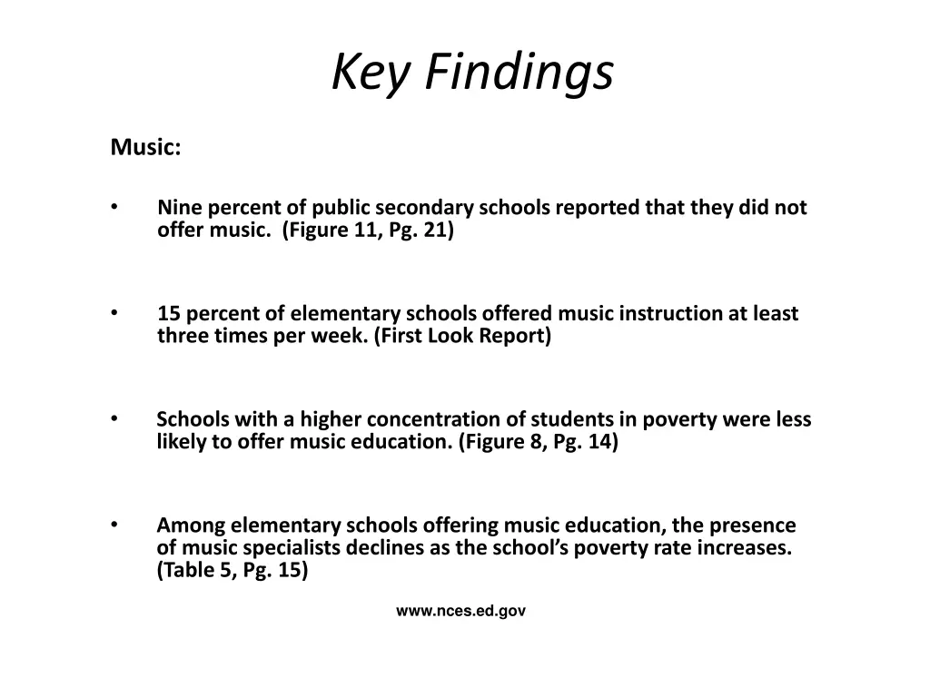 key findings