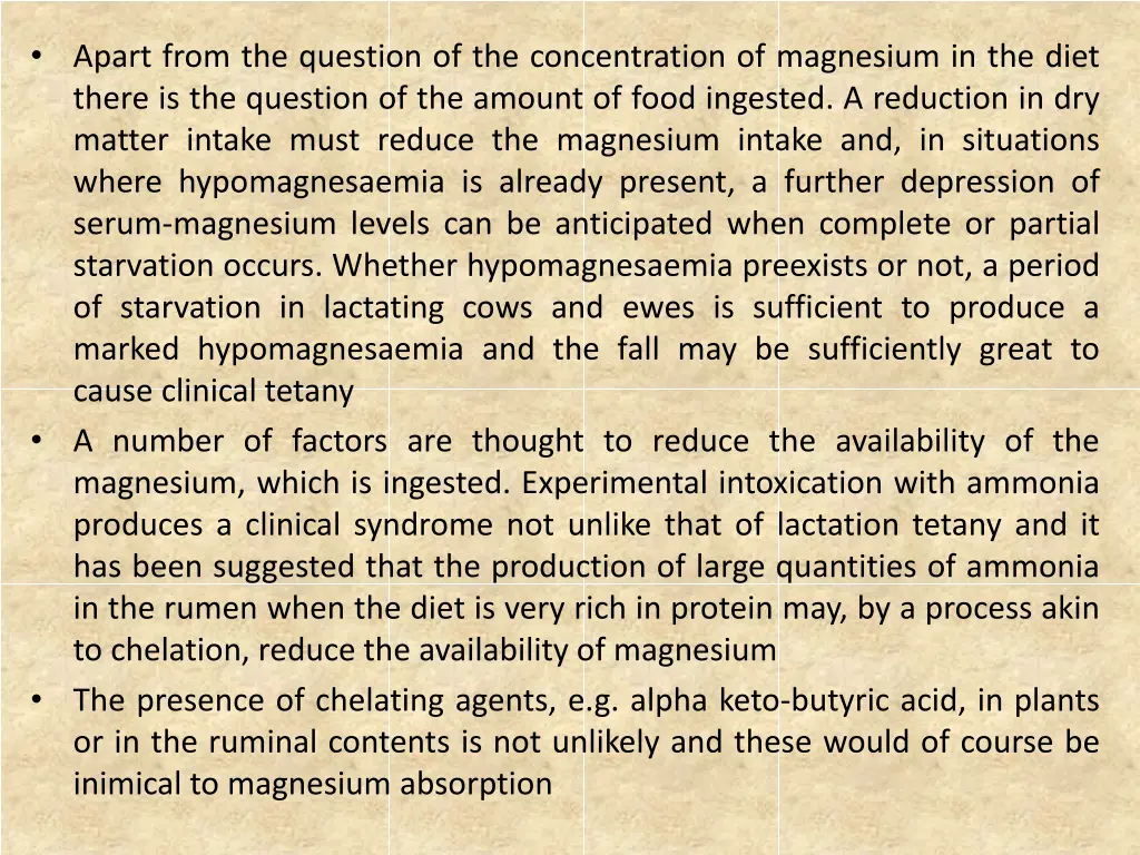 apart from the question of the concentration