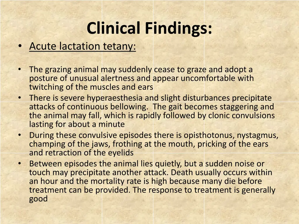 clinical findings