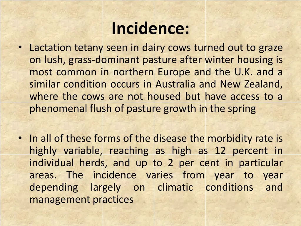 incidence