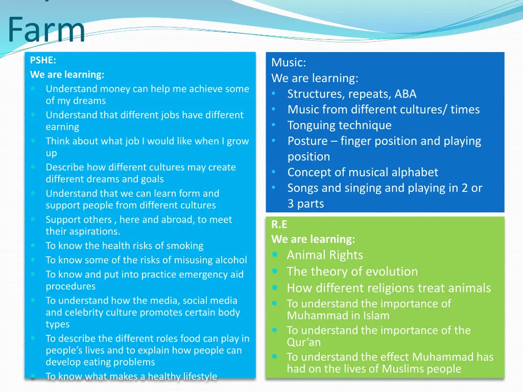 topic title sow grow and farm pshe