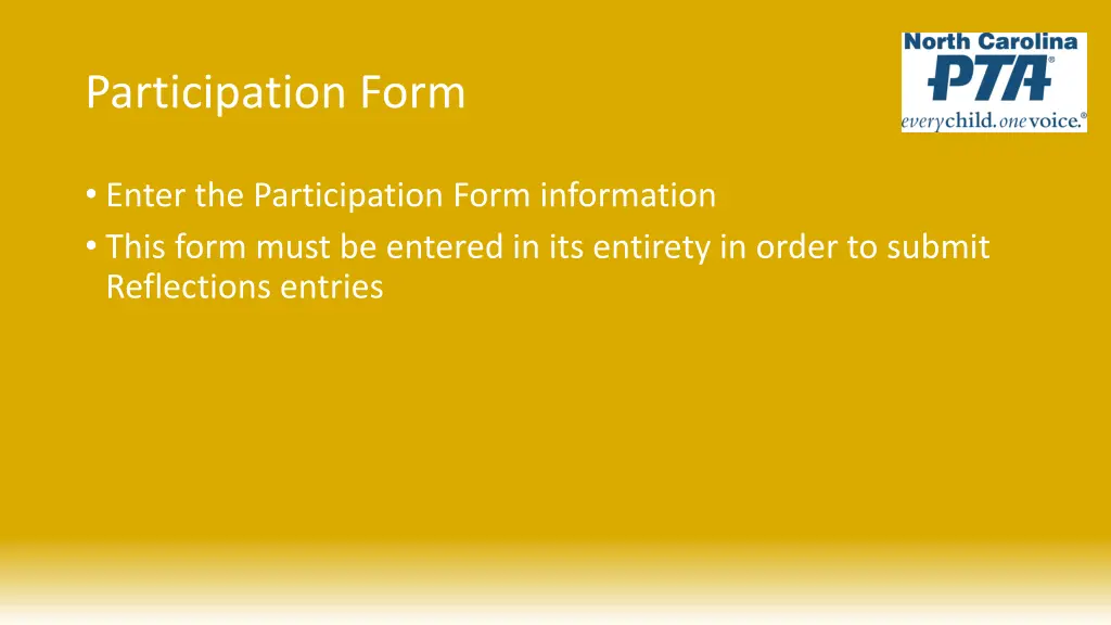 participation form