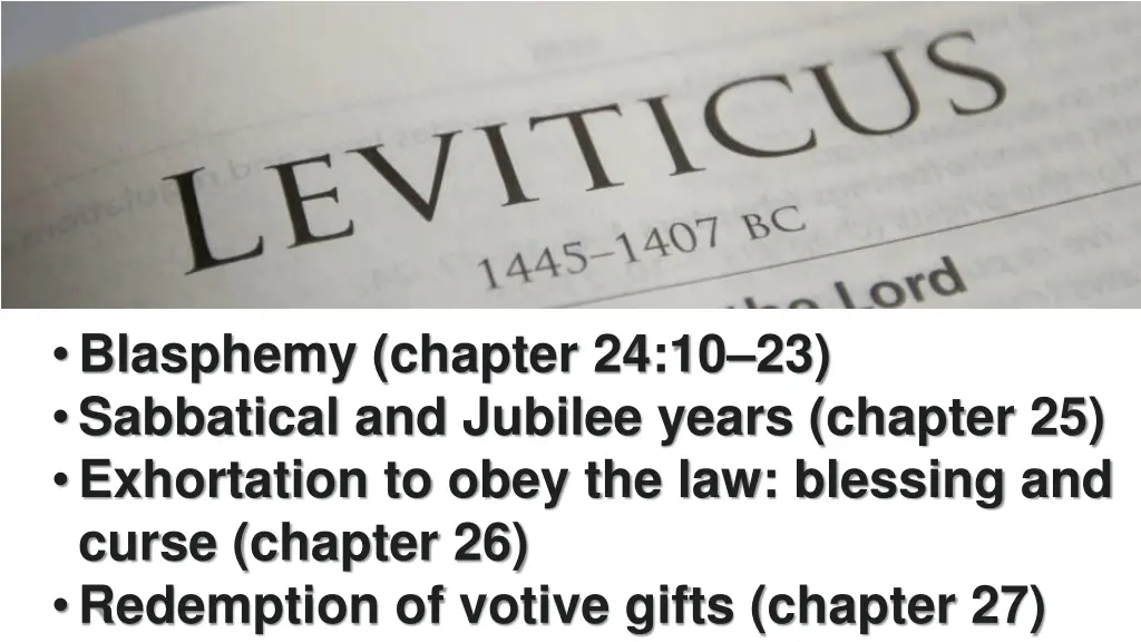 blasphemy chapter 24 10 23 sabbatical and jubilee